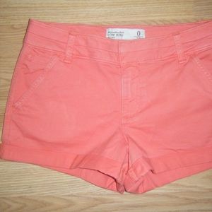 Abercrombie & Fitch Lt Orange Short Shorts Size 0